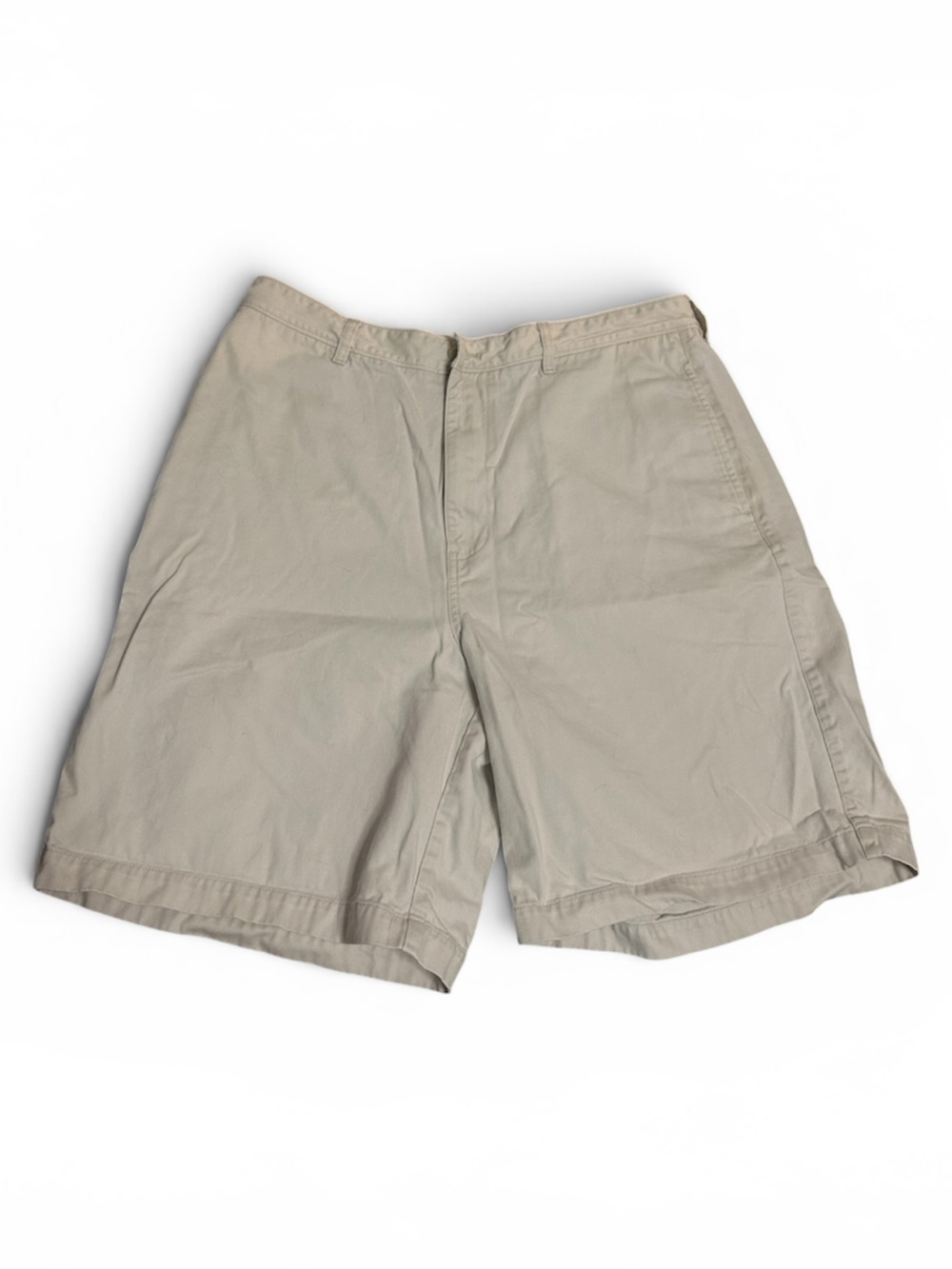 Chaps Men's Khaki Flat-Front Cotton Shorts